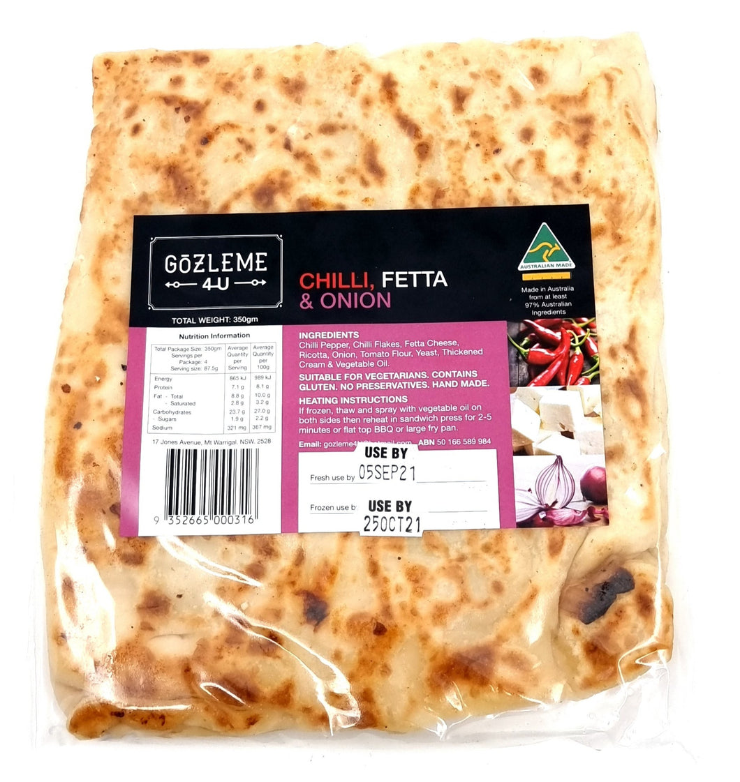 Gozleme - Chilli, Fetta & Onion**