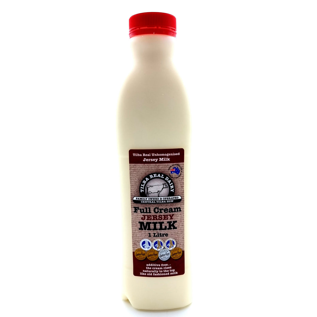 Tilba Full Cream Unhomogenised 1L Jersey Milk**