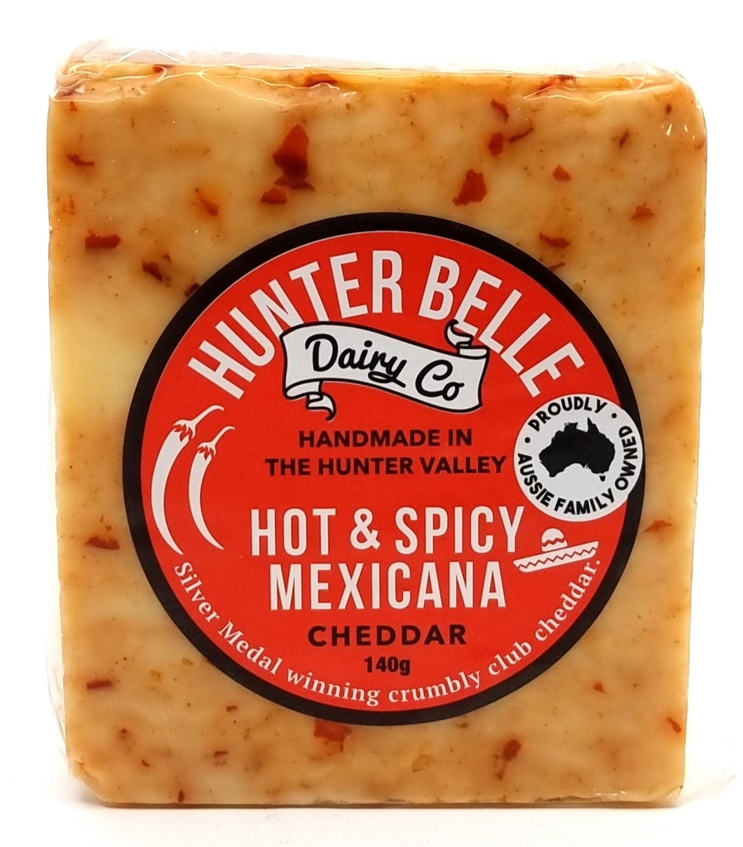Hunter Belle Hot & Spicy Mexicana Cheddar 140g*