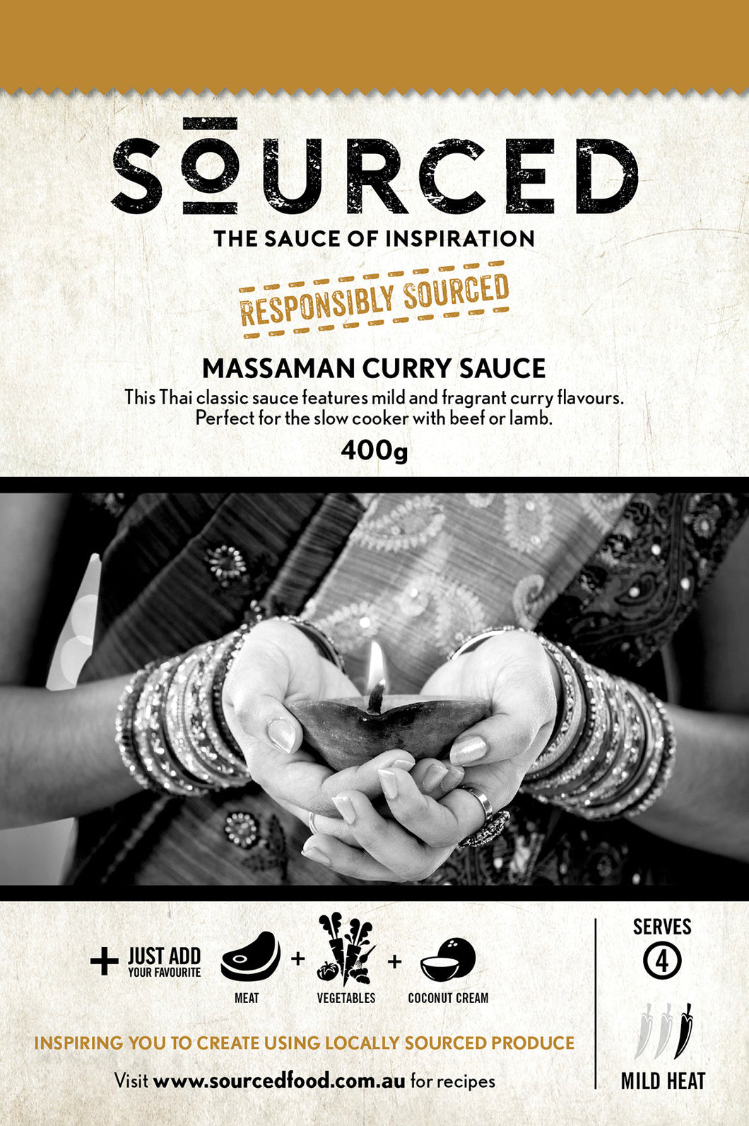 Sourced Massaman Curry Sauce 400g