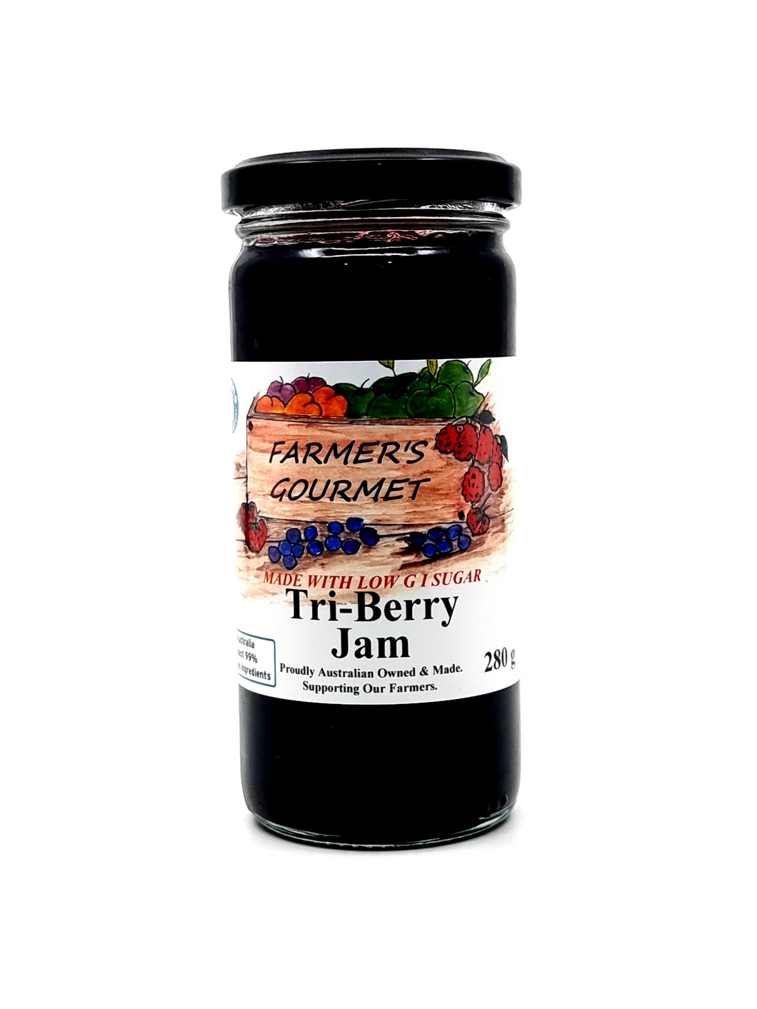 Farmers Gourmet Tri-Berry Jam (Low GI) 280g